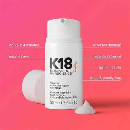K18 Shampoo And Leave-in Molecular Repair Hair Mask Set 250ml Shampoo 1/2pcs 50ml Hair Mask Deep Cleansing Glossy Hair Care