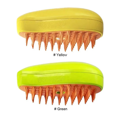 USB Rechargeable 3-in-1 Pet Grooming Brush with Steam Spray & Massage, Anti-Flying Hair Electric Bath Brush for Dog Cat Shedding