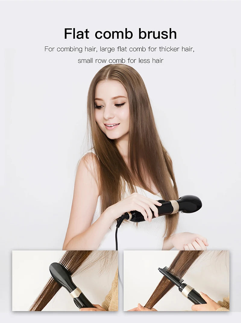 High Quality 4 in 1 Multi-Functional Beauty Equipment Hot Air bushr One Step Rotating Curling Blow Hair Brush Dryer
