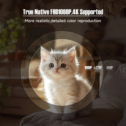 Magcubic 650ANSI L018 4K Native Portable Projector 1080P Auto Focus Keystone Correction Android 11 BT5.2 WIFI6 360° Home Cinema
