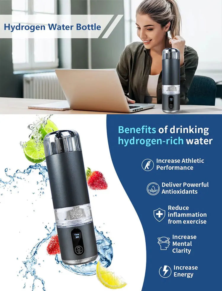 8000PPB Hydrogen Alkaline Drink Water Filter Hydrogen Ionized Water Machine Cup Hydrogen Generator Portable Water Ionizer Health