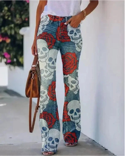 2025 New Plus Size Women's Casual Trousers Thin Style Jeans Women's Fashionable Elegant Design