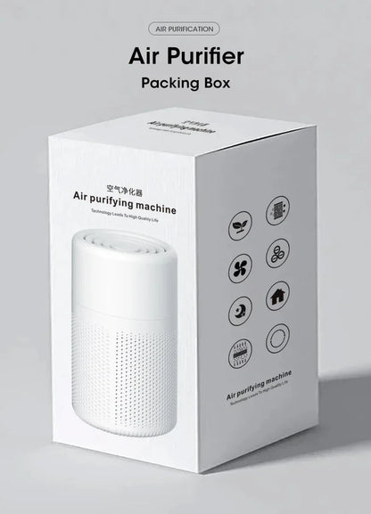 Air Purifier Smoke Odor Negative Ion Generator Household HEPA Air Purifier Efficient Purifying Air Formaldehyde for Car and Room
