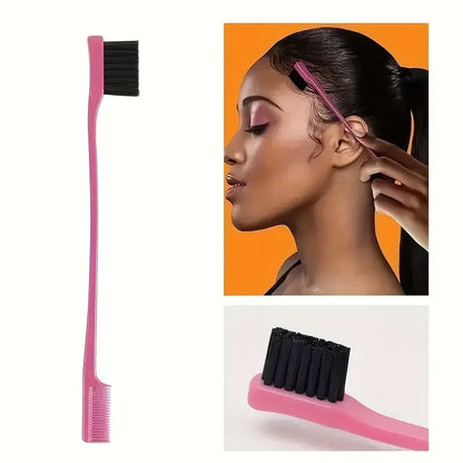 6pcs Hair Brush Set Spray Bottle Hair Braiding Loop Rat Tail Comb Teasing Hair Brsuh Edge Hair Brush Curly Hair Accessories