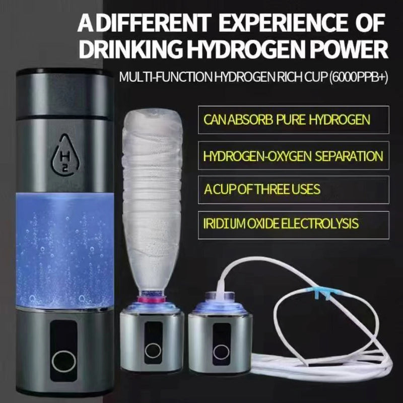 New hydrogen rich water cup high concentration water element cup electrolyte 6000PPB+ Portable negative ion cup making