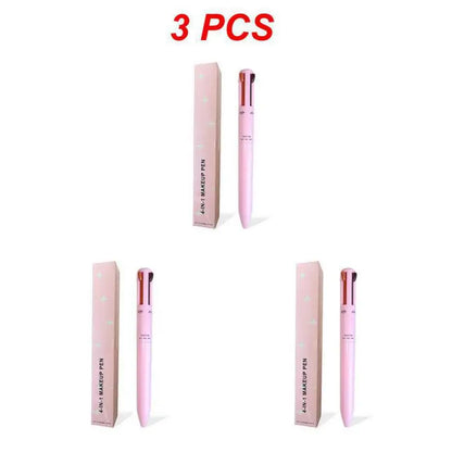 Multi-functional 4-in-1 Makeup Pencil Eyeliner Lip Liner Eyebrow Pencil Swivel Waterproof & Sweatproof Makeup Tools