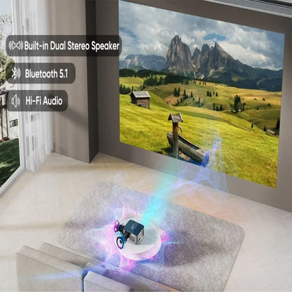 Projecteur LED Full HD, 21000Lumens, Android, 4K, 1080P, Home Cinéma, Auto Keystone, WiFi 5G, Portable, Extérieur