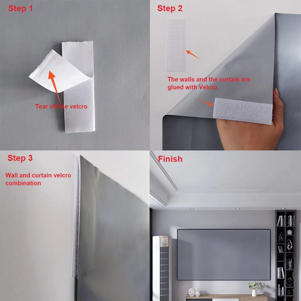 4K 16:9 HD Foldable Projector Screen Movie Projector Screen 60/72/84/92/100/110/120/130/133 in for Home Party Office Classroom