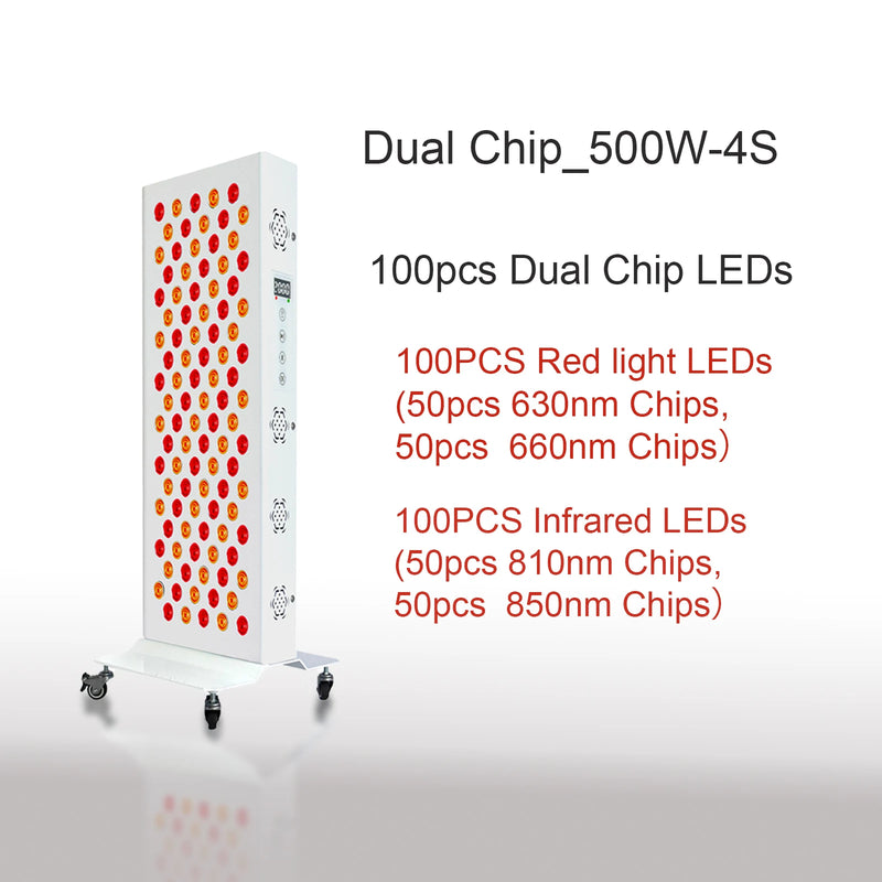 Dual Chip Red Light Therapy Panel Lamp 630nm 660nm Near Infrared Therapy Light 810nm 850nm LED Beauty Devices for Face and Body