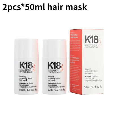 K18 Shampoo And Leave-in Molecular Repair Hair Mask Set 250ml Shampoo 1/2pcs 50ml Hair Mask Deep Cleansing Glossy Hair Care