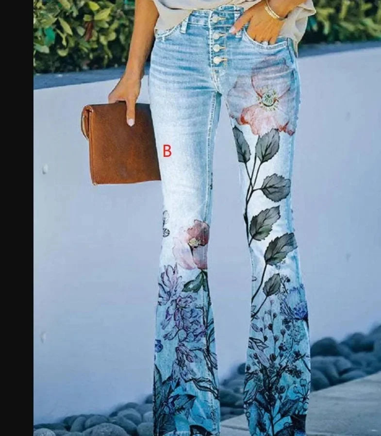 2025 New Plus Size Women's Casual Trousers Thin Style Jeans Women's Fashionable Elegant Design