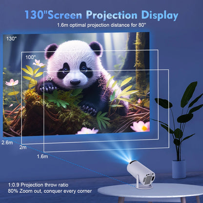 Magi cubic Projector HY300 Pro 4K Android 11 Dual Wifi6 260ANSI Allwinner H713 BT5.0 1080P 1280*720P Home Cinema Outdoor Projector