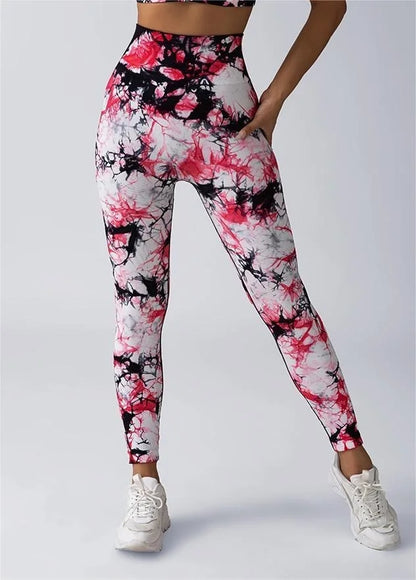 26 Colors Tie-dye High Elastic Yoga Leggings 2025 Women High Waist Fitness Outfits for Women Sports Gym Athletic Jogging Workout