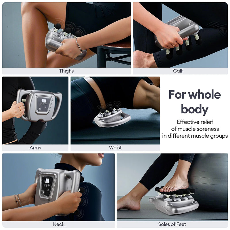 22-Head Fascia Gun High-Frequency Vibration Body Massage Gun Back and Waist Massager Massager Neck Shoulder Massager masajeador