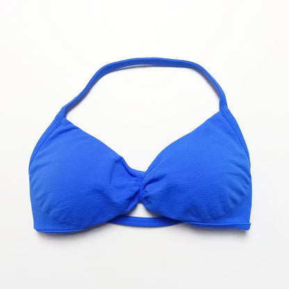 NCLAGEN Impact Strappy Bra Gym Top Women High Support Impact Thin Strap Halter Sports Seamless Bras Scrunch Workout Yoga Tank