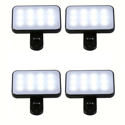 Portable Mini Selfie Video Conference Fill Light 3 Modes Rechargeable Adjustable Brightness for Mobile Phone & Computer