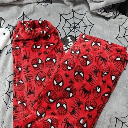 Spider Man Pajama Spring and Summer Korean Edition Couple Pants Spiderman Trousers Print Children Home Casual Long Sleep Pants