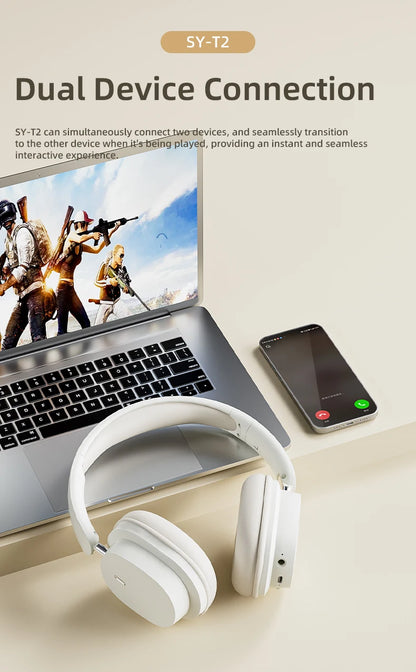 Original Bluetooth Headphone Headset SY-T2 High Quality Noise Reduction Wireless Microphone Wired Earphone Gamers Headphones