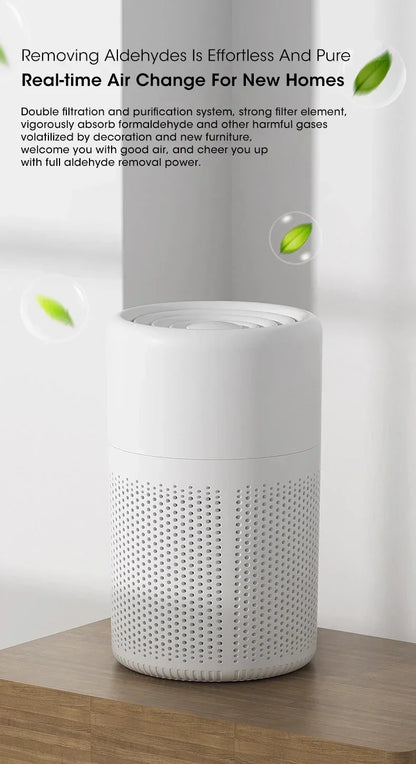 Air Purifier Smoke Odor Negative Ion Generator Household HEPA Air Purifier Efficient Purifying Air Formaldehyde for Car and Room