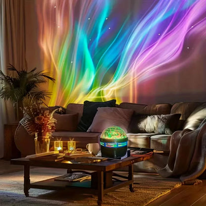 Northern Lights Projector LED Night Light Remote Starry Sky Light Starry Sky Light RGB 7Modes USB Plugin for Kids Room Party KTV