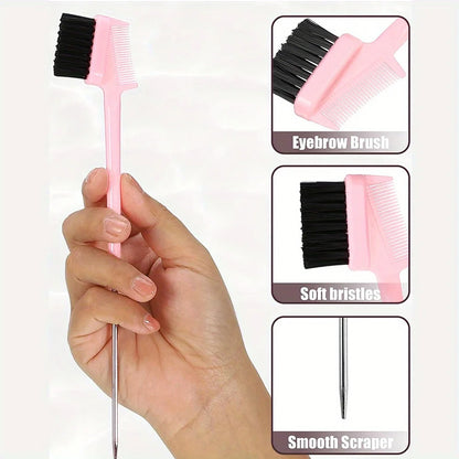 5pcs Hair Styling Set Mist Water Spray Bottle Candy Brush Pointed Tail Edge Control Brush Wide-tooth Hairbrush Hairdressing Tool