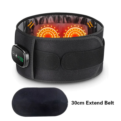 Rechargeable Heated Waist Massager 100 LEDs Red Light Decompression Lumbar Support Belt Blood Circulation Disc Herniation Relief