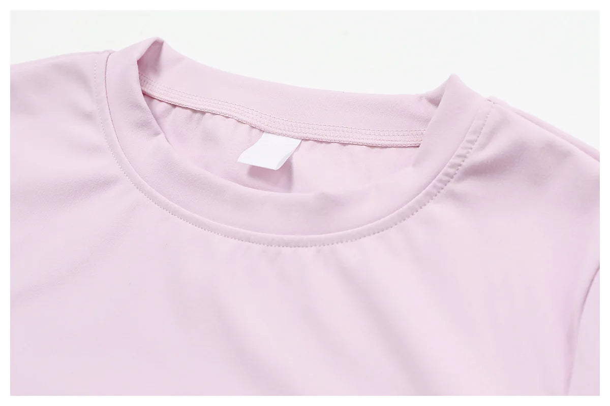 HGC Women's Sports T Shirt Summer Short Sleeve Running  Round Neck Breathable Stretchy GYM Yoga Slim Fitness Active Top Tee