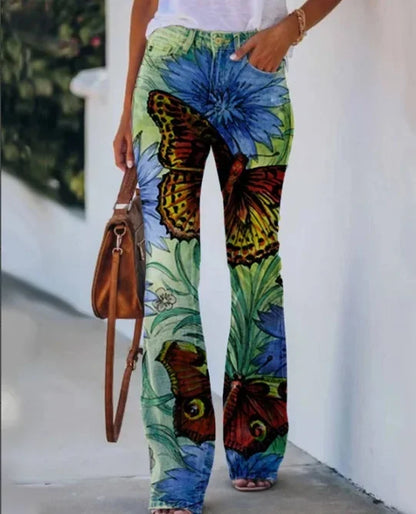 2025 New Plus Size Women's Casual Trousers Thin Style Jeans Women's Fashionable Elegant Design
