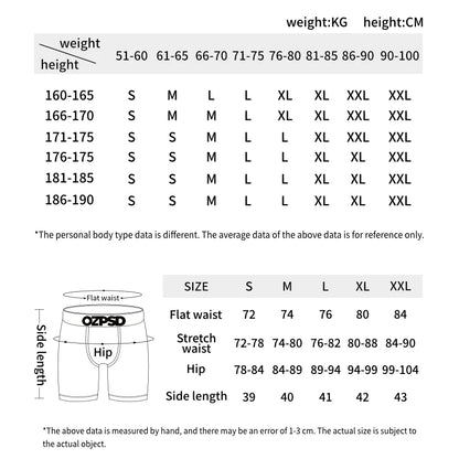 Sexy Men Boxer Underwear Breathable Mens Boxershorts Men's Panties Underpants Plus Size Fashion Printed Man Boxers Briefs Trunks