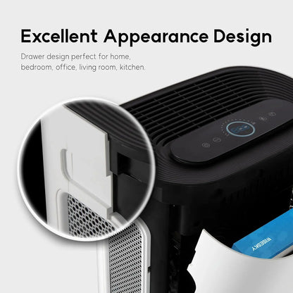 Air Purifier for Home Covers 1728 sq ft Smart Large Room Air Cleaner with 7-Speed Control Quiet Sleep Mode White
