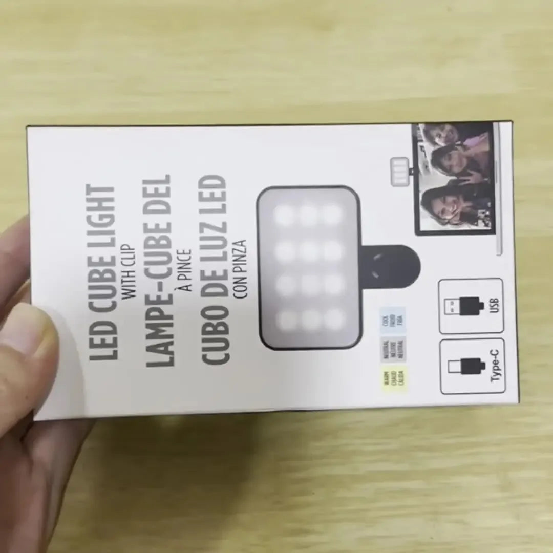 Portable Mini Selfie Video Conference Fill Light 3 Modes Rechargeable Adjustable Brightness for Mobile Phone & Computer