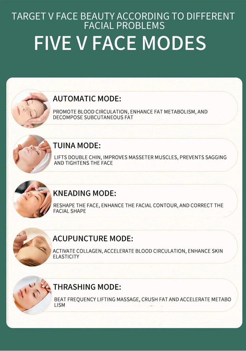 2024 Smart Facial Massager Lifting and Firming V-shaped Face-lifting Device All-round Body Shaping Anti-aging Beauty Instrument