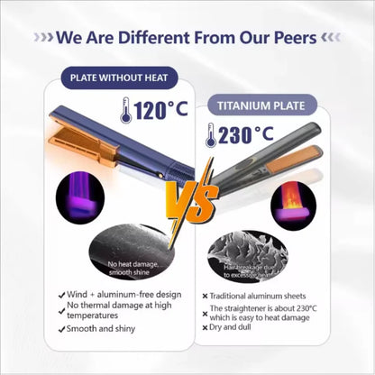 2 in 1 hair straightener professional hair loss and hair dryer heating hair flat iron negative ion iron long styling tool