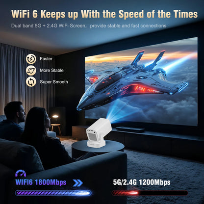 Magcubic HY310 Mini Projector Auto Focus 4K Native 1080P 330ANSI Android11 5W Speaker Air Mouse Voice Assistant Upgrated HY300