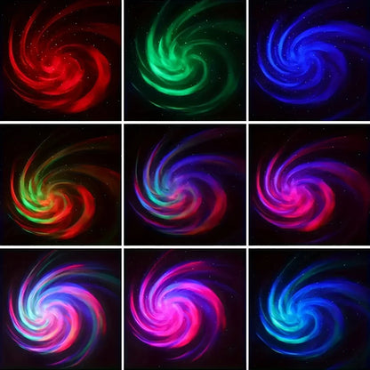 LED Galaxy Projector Light Multi-color Remote Control for Bedroom Decoration Christmas Star Projector Night Light New Year Gift