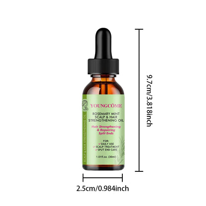 Rosemary Mint Hair Growth Oil Preventing Hair Dryness Split Moisturizing Gentle Nourishing Soft Glossy Organics Hair Care Oil