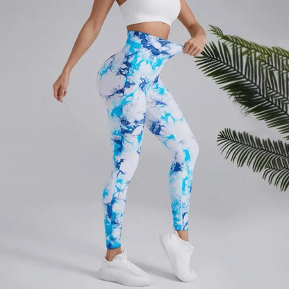 26 Colors Tie-dye High Elastic Yoga Leggings 2025 Women High Waist Fitness Outfits for Women Sports Gym Athletic Jogging Workout