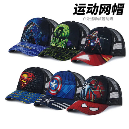 Marvel Anime Cartoon Spiderman Hulk Captain America Iron Man Snapback Cotton Baseball Cap Men Women Hip Hop Dad Mesh Hat