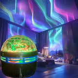 Northern Lights Projector LED Night Light Remote Starry Sky Light Starry Sky Light RGB 7Modes USB Plugin for Kids Room Party KTV