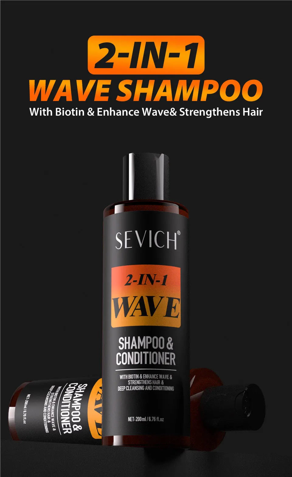 Deep Wave Control Pomade Shampoo Kit Biotin Prevent Hair Loss Edge Control Gel Sport Strong Hold Wave Hair Gel For African Men