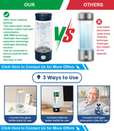 2300ppb Hydrogen Bottle Hydrogen Water Generator Bottle SPE Hydrogen Rich Water Bottle Quick Electrolysis Hydrogen Bottles Water