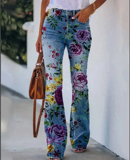 2025 New Plus Size Women's Casual Trousers Thin Style Jeans Women's Fashionable Elegant Design