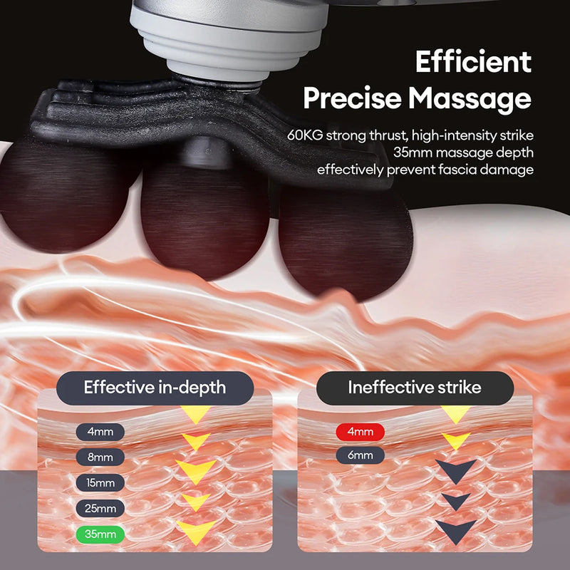 22-Head Fascia Gun High-Frequency Vibration Body Massage Gun Back and Waist Massager Massager Neck Shoulder Massager masajeador