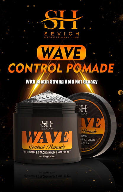 Deep Wave Control Pomade Shampoo Kit Biotin Prevent Hair Loss Edge Control Gel Sport Strong Hold Wave Hair Gel For African Men
