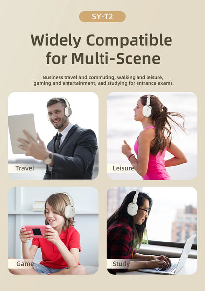 Original Bluetooth Headphone Headset SY-T2 High Quality Noise Reduction Wireless Microphone Wired Earphone Gamers Headphones