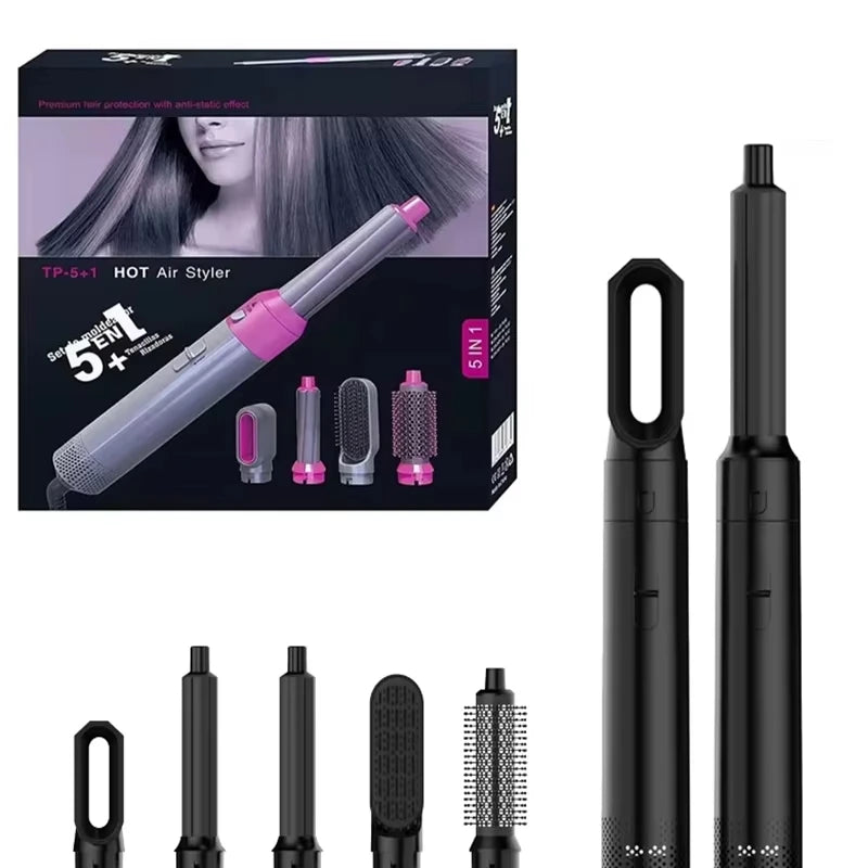 New 5 in 1 Hair Dryer Hot Comb Set Professional Curling Iron Hair Straightener Styling Tool For Airwrap Hair Dryer 2025