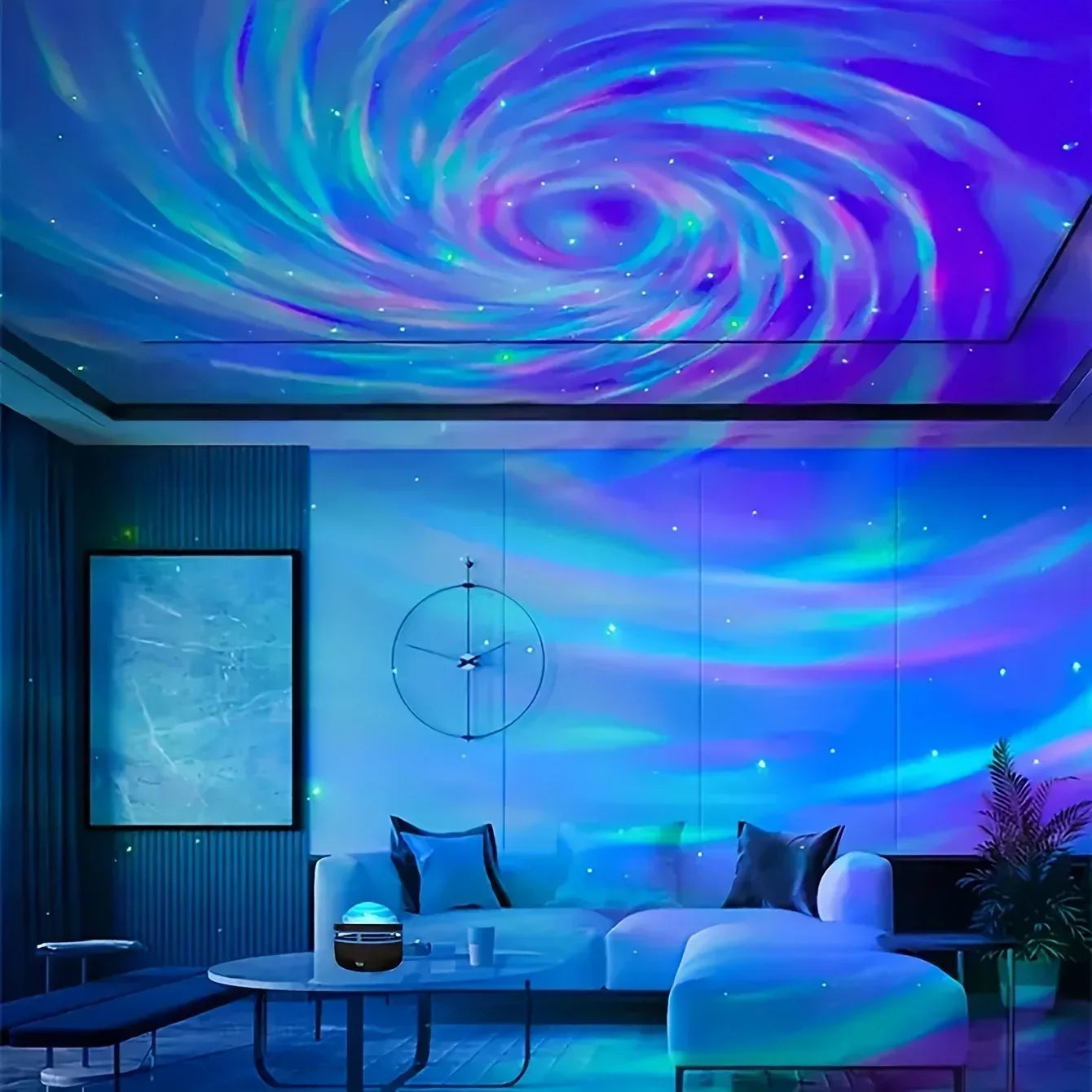 LED Galaxy Projector Light Multi-color Remote Control for Bedroom Decoration Christmas Star Projector Night Light New Year Gift