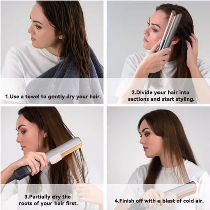 2 in 1 hair straightener professional hair loss and hair dryer heating hair flat iron negative ion iron long styling tool