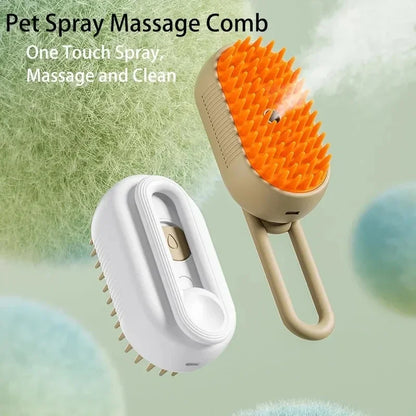 Steam Brush Scratcher for Cats Steam 3 in 1 Pet Brush Cat Steam Brush Comb Dog Brushes Electric Spray Cat Brushes Massage Comb