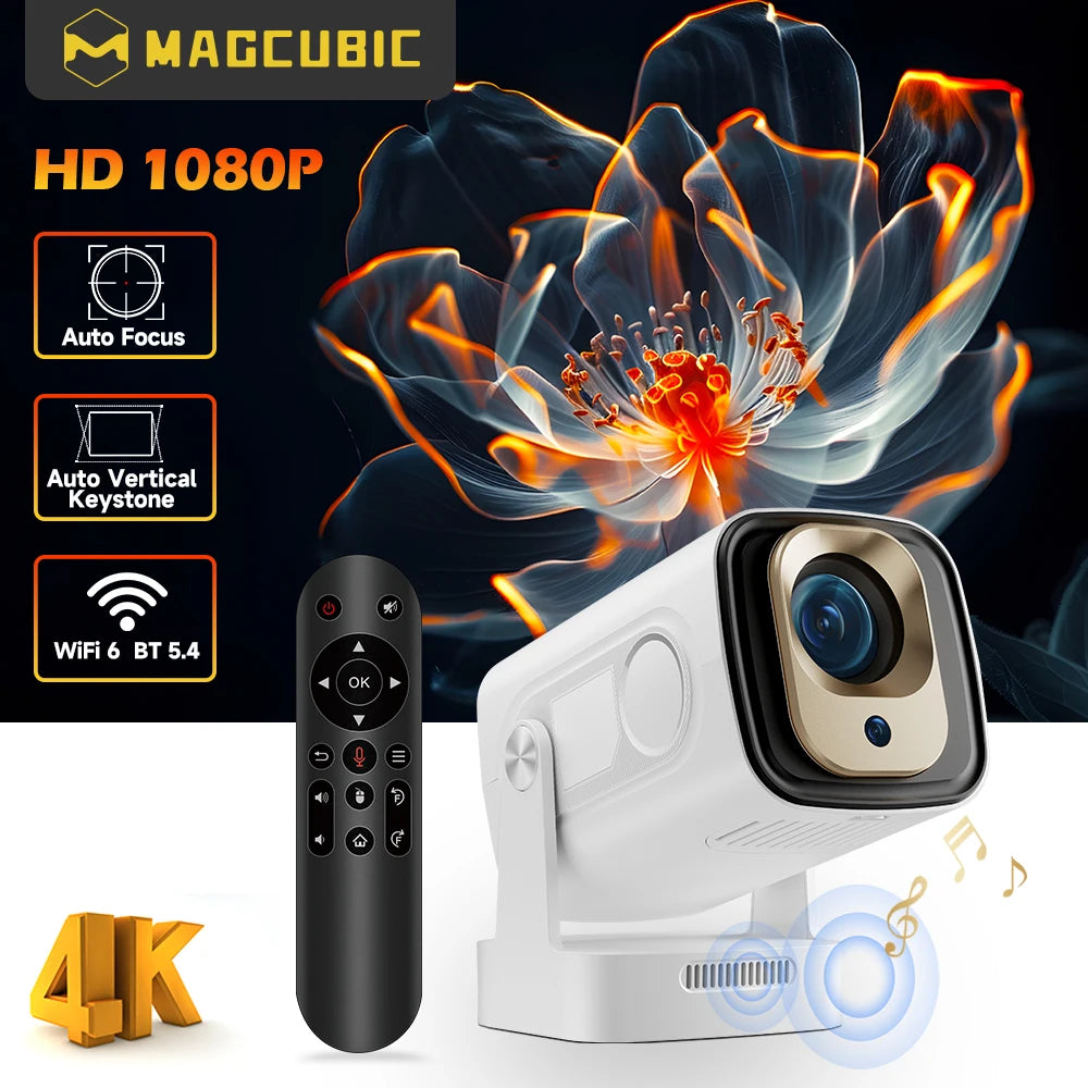 Magcubic HY310 Mini Projector Auto Focus 4K Native 1080P 330ANSI Android11 5W Speaker Air Mouse Voice Assistant Upgrated HY300
